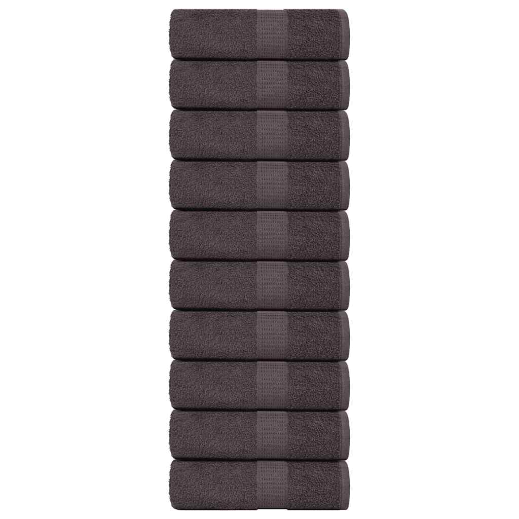 vidaXL Guest Towels "FROGN" 10 pcs Anthracite 30x50 cm 360 gsm