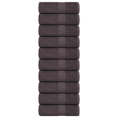 vidaXL Guest Towels "FROGN" 10 pcs Anthracite 30x50 cm 360 gsm
