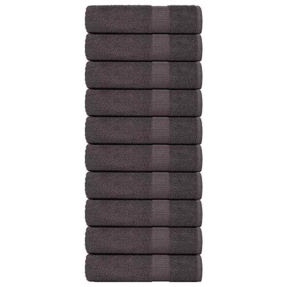 vidaXL Hand Towels "FROGN" 10 pcs Anthracite 50x100 cm 360 gsm