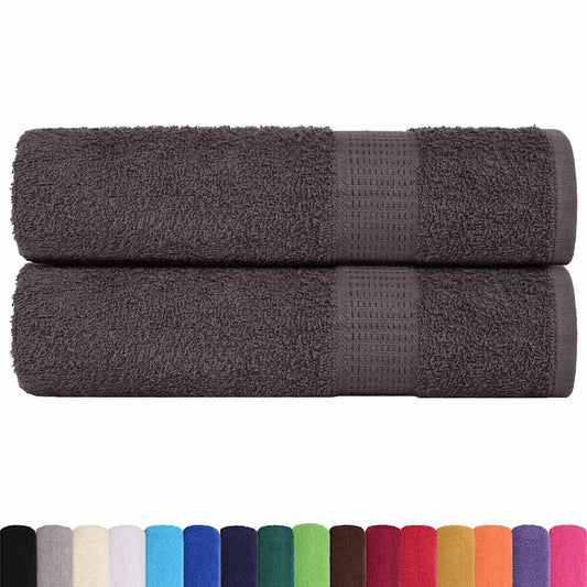 vidaXL Shower Towels "FROGN" 2 pcs Anthracite 70x140 cm 360 gsm