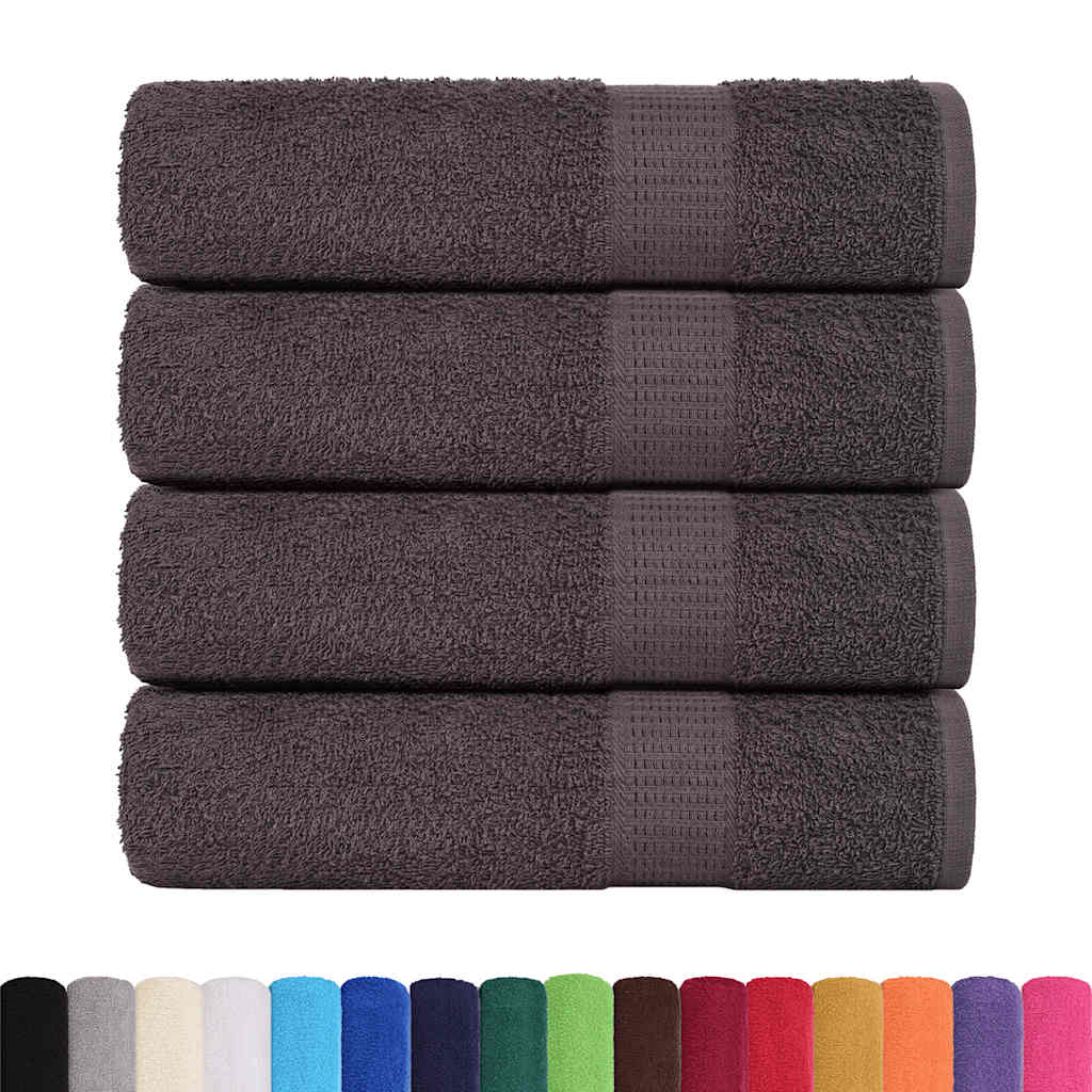 vidaXL Shower Towels "FROGN" 4 pcs Anthracite 70x140 cm 360 gsm