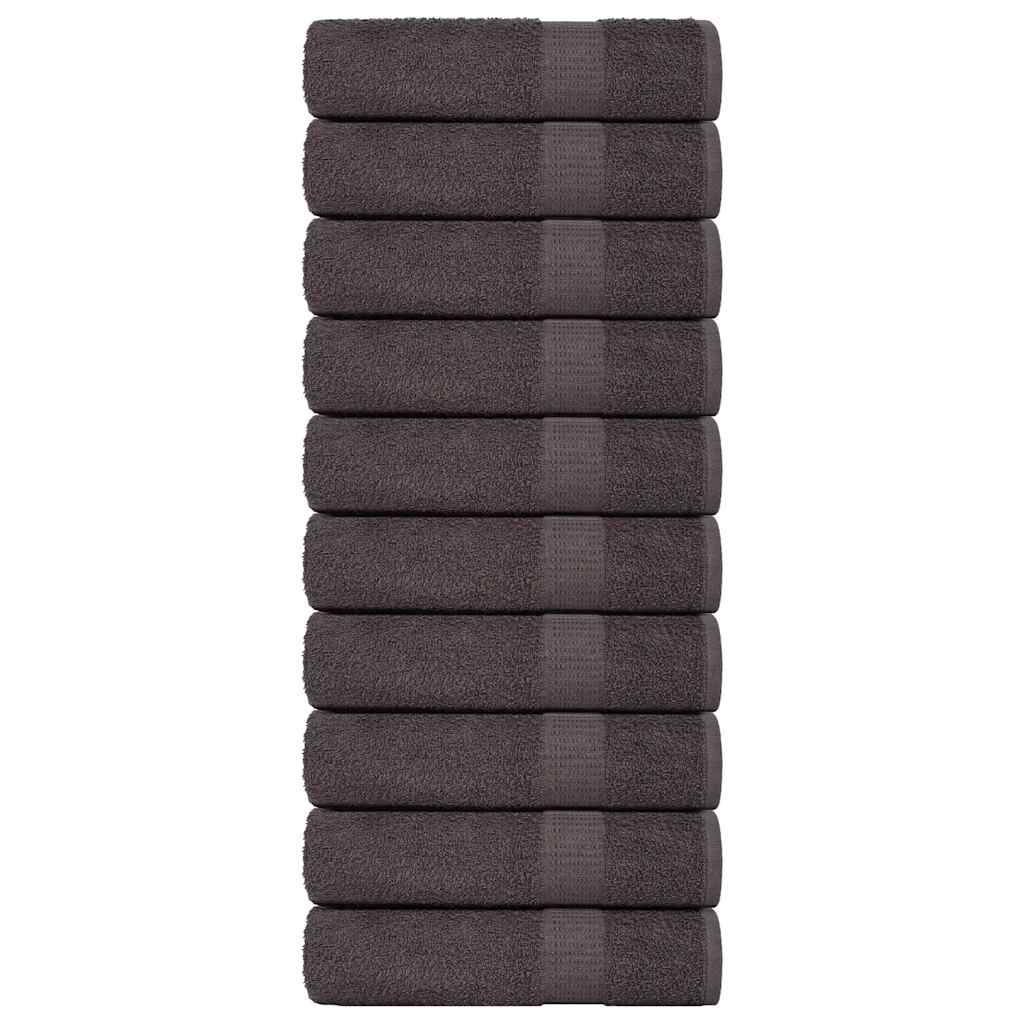 vidaXL Shower Towels "FROGN" 10 pcs Anthracite 70x140 cm 360 gsm