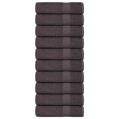 vidaXL Shower Towels "FROGN" 10 pcs Anthracite 70x140 cm 360 gsm