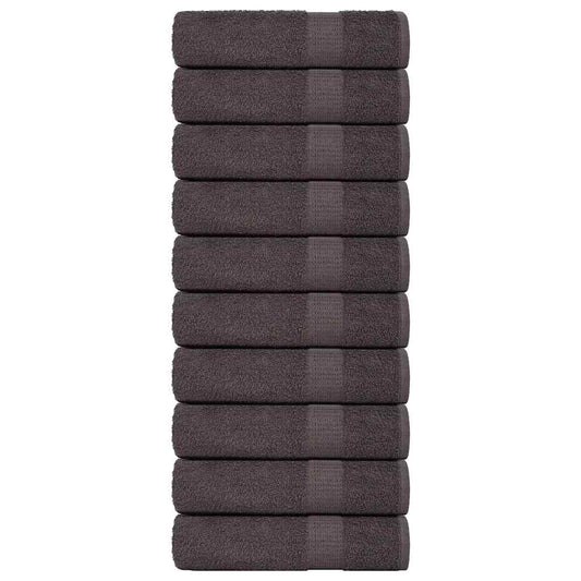 vidaXL Shower Towels "FROGN" 10 pcs Anthracite 70x140 cm 360 gsm