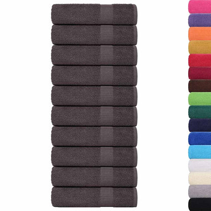 vidaXL Shower Towels "FROGN" 10 pcs Anthracite 70x140 cm 360 gsm