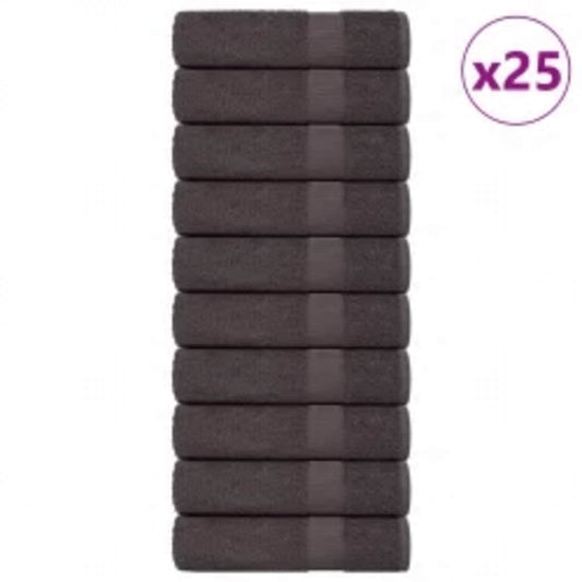 vidaXL Shower Towels "FROGN" 25 pcs Anthracite 70x140 cm 360 gsm