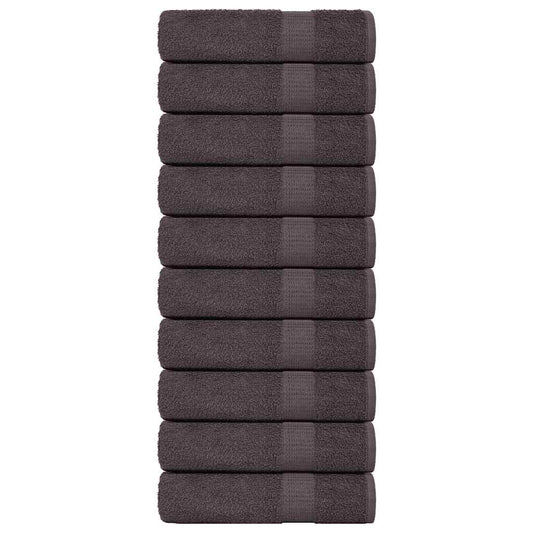 vidaXL Bath Towels "FROGN" 10 pcs Anthracite 100x150 cm 360 gsm