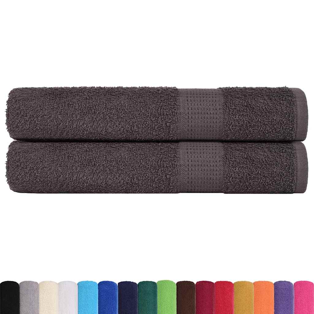 vidaXL Sauna Towels "FROGN" 2 pcs Anthracite 80x200 cm 360 gsm