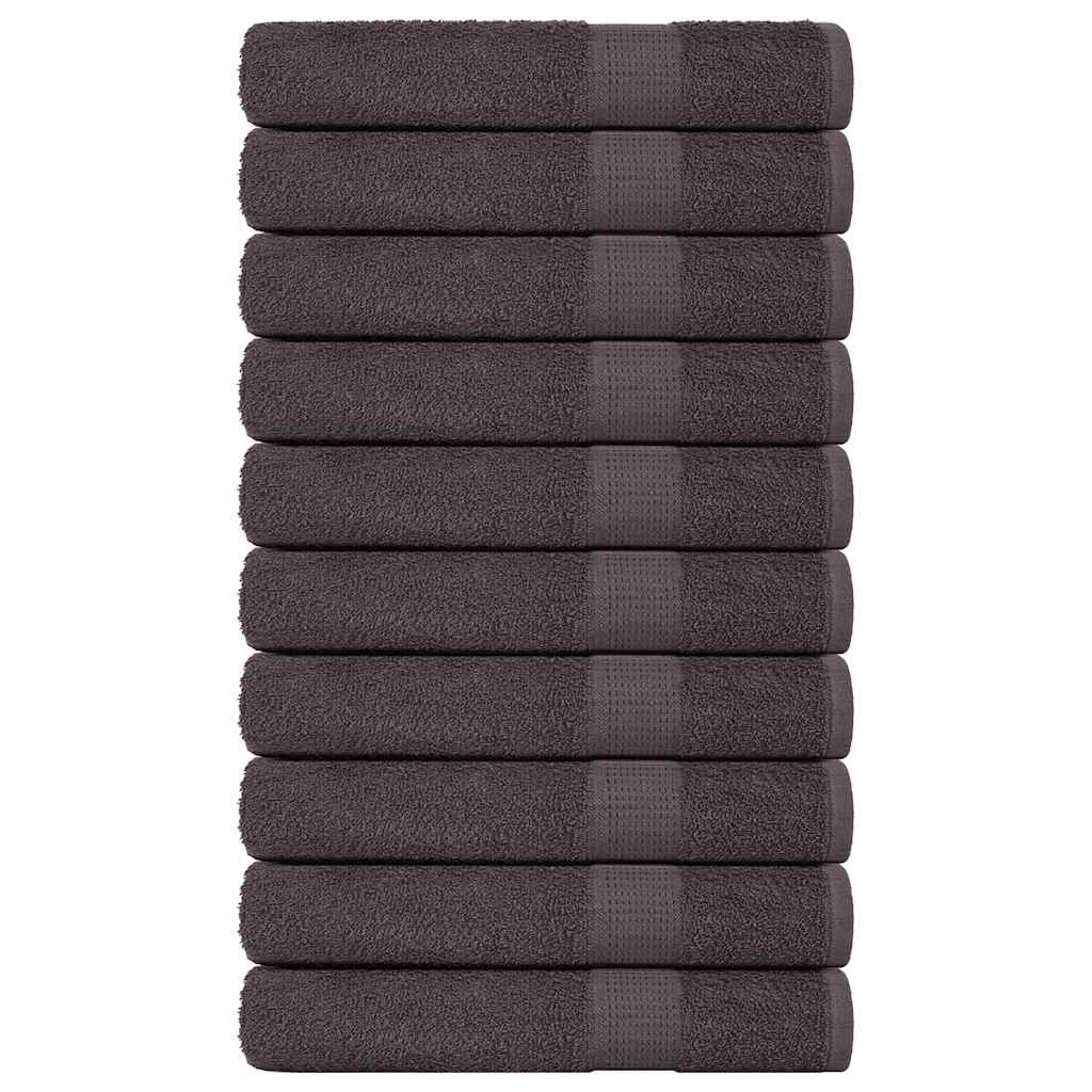 vidaXL Sauna Towels "FROGN" 10 pcs Anthracite 80x200 cm 360 gsm
