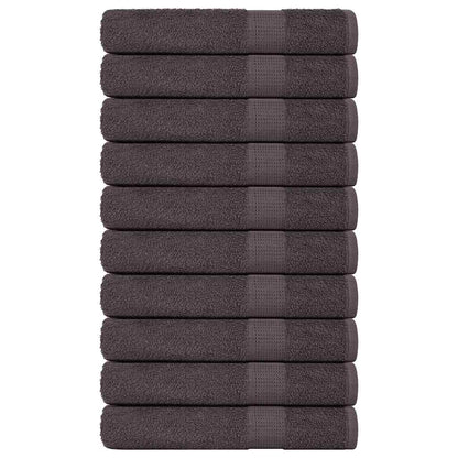 vidaXL Sauna Towels "FROGN" 10 pcs Anthracite 80x200 cm 360 gsm