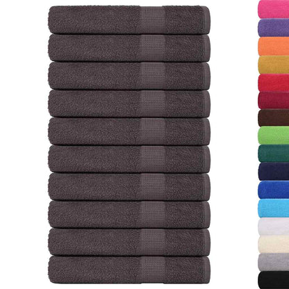 vidaXL Sauna Towels "FROGN" 10 pcs Anthracite 80x200 cm 360 gsm