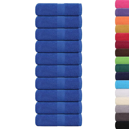vidaXL Guest Towels "FROGN" 10 pcs Blue 30x50 cm 360 gsm