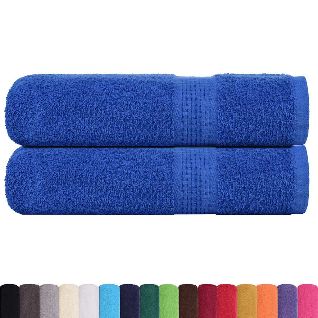 vidaXL Hand Towels "FROGN" 2 pcs Blue 50x100 cm 360 gsm