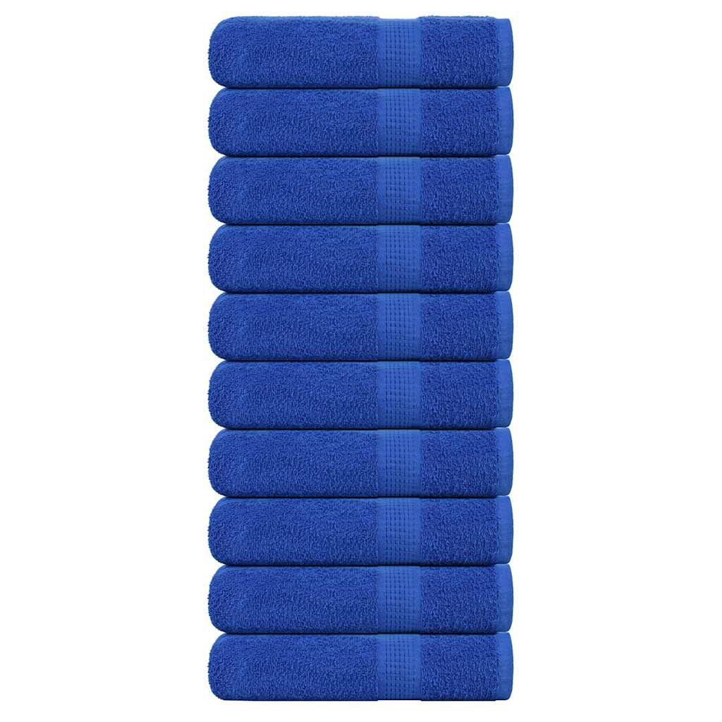 vidaXL Hand Towels "FROGN" 10 pcs Blue 50x100 cm 360 gsm