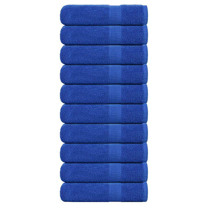 vidaXL Hand Towels "FROGN" 10 pcs Blue 50x100 cm 360 gsm