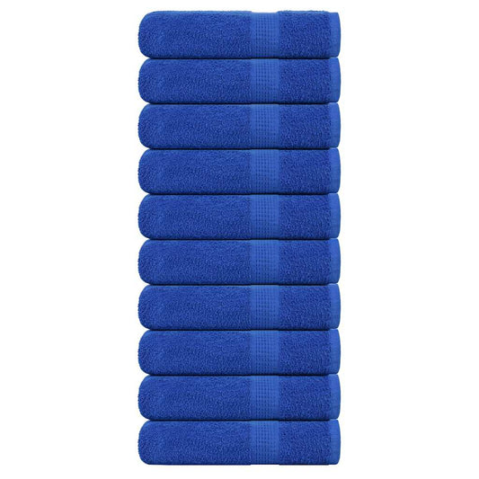 vidaXL Hand Towels "FROGN" 10 pcs Blue 50x100 cm 360 gsm