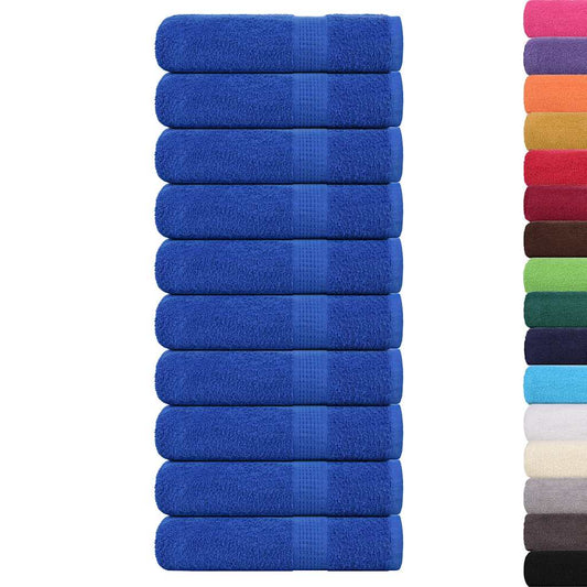 vidaXL Hand Towels "FROGN" 10 pcs Blue 50x100 cm 360 gsm