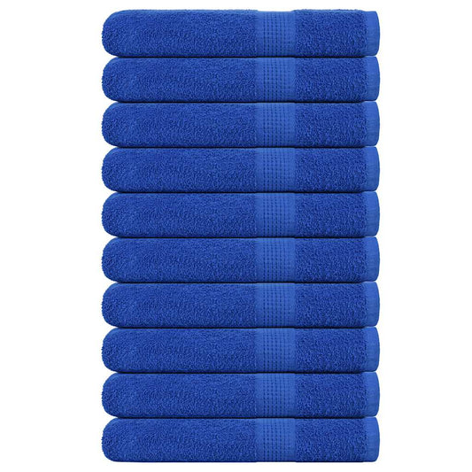 vidaXL Sauna Towels "FROGN" 10 pcs Blue 80x200 cm 360 gsm
