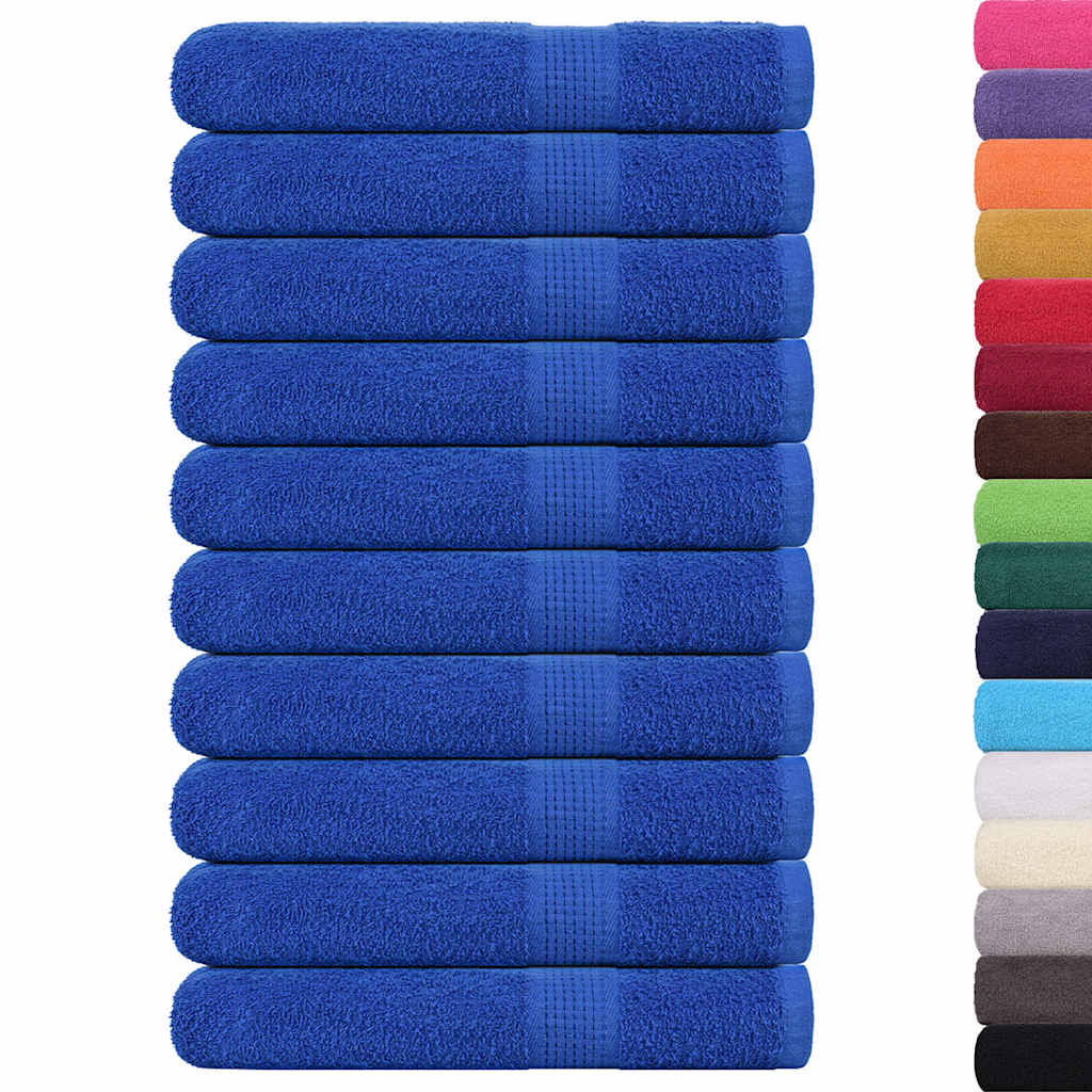 vidaXL Sauna Towels "FROGN" 10 pcs Blue 80x200 cm 360 gsm