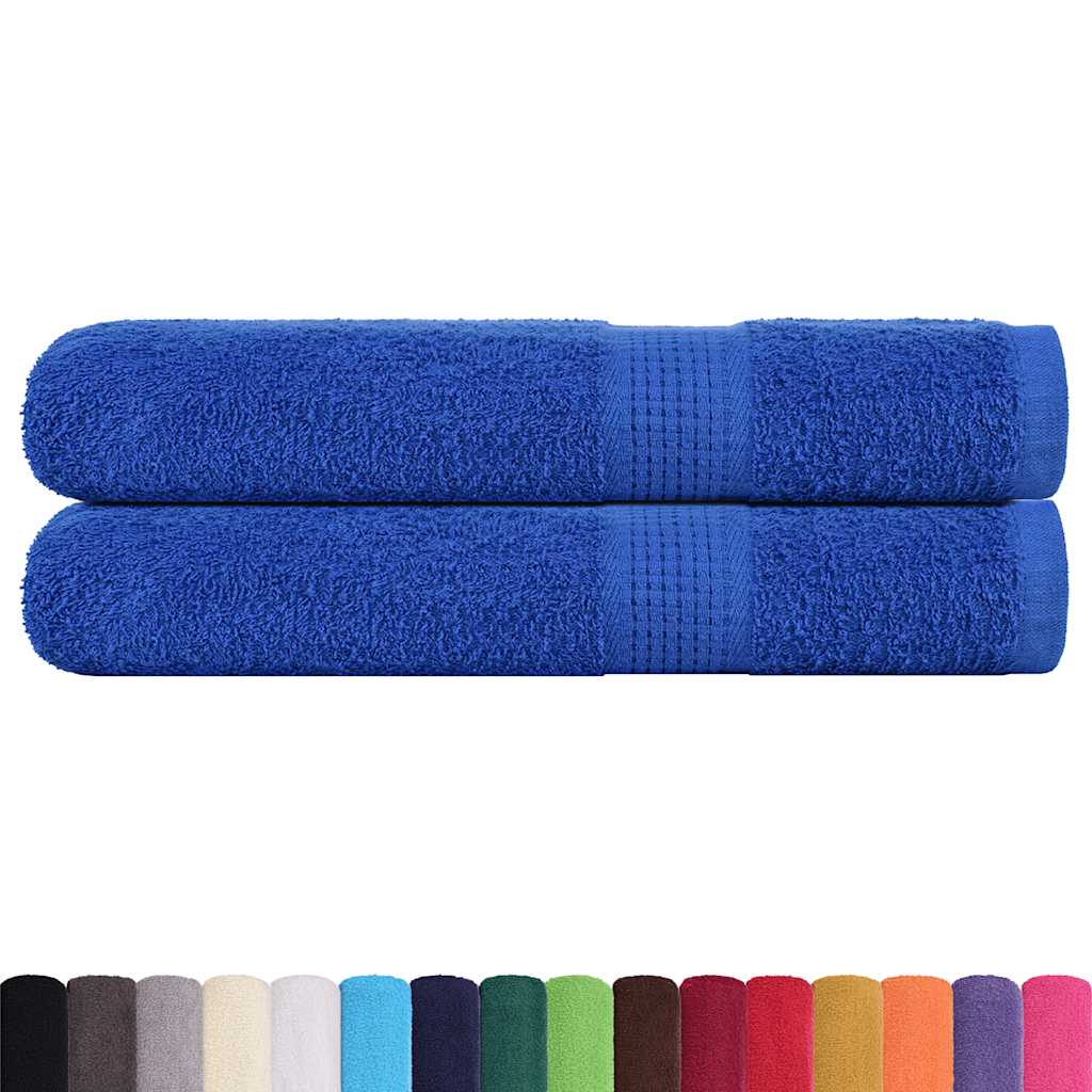 vidaXL Towels "FROGN" 2 pcs Blue 100x200 cm 360 gsm