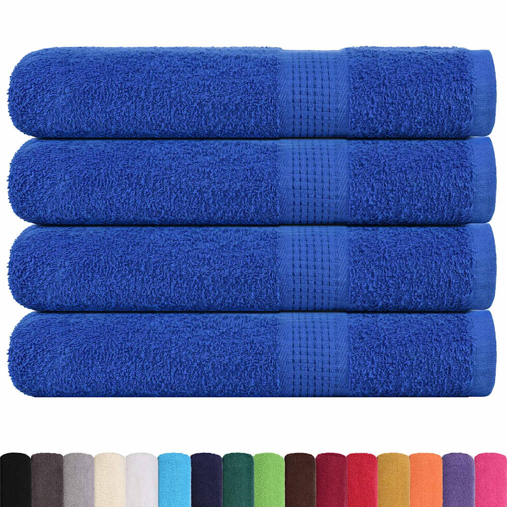 vidaXL Towels 4 pcs Blue 100x200 cm 360 gsm 100% Cotton