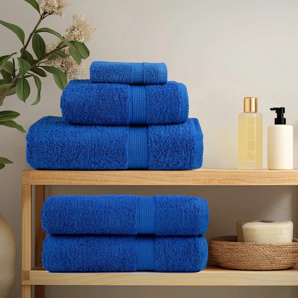 vidaXL Towels 4 pcs Blue 100x200 cm 360 gsm 100% Cotton