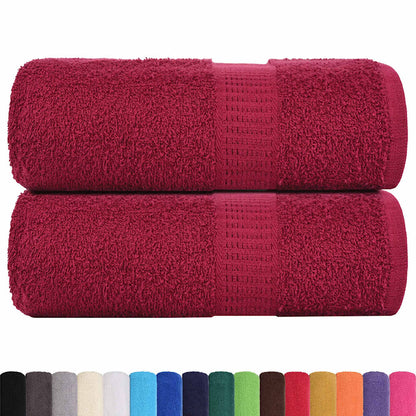 vidaXL Wash Towels "FROGN" 2 pcs Bordeaux 30x30 cm 360 gsm