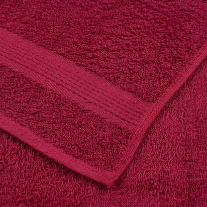 vidaXL Wash Towels "FROGN" 10 pcs Bordeaux 30x30 cm 360 gsm