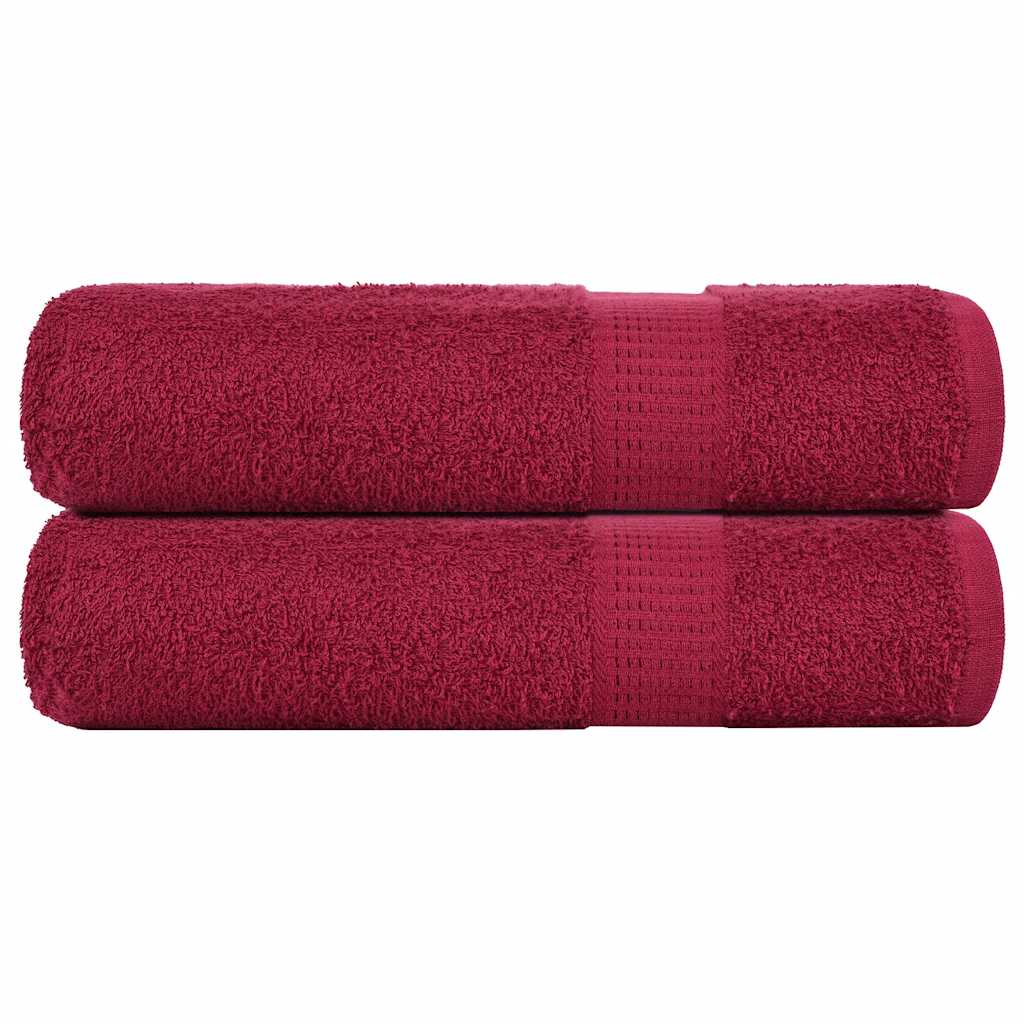 vidaXL Hand Towels 2 pcs Bordeaux 50x100 cm 360 gsm 100% Cotton