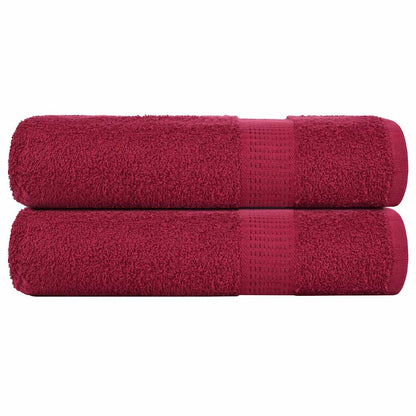 vidaXL Hand Towels 2 pcs Bordeaux 50x100 cm 360 gsm 100% Cotton