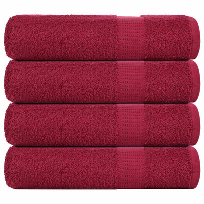 vidaXL Shower Towels 4 pcs Bordeaux 70x140 cm 360 gsm 100% Cotton