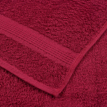 vidaXL Shower Towels "FROGN" 10 pcs Bordeaux 70x140 cm 360 gsm
