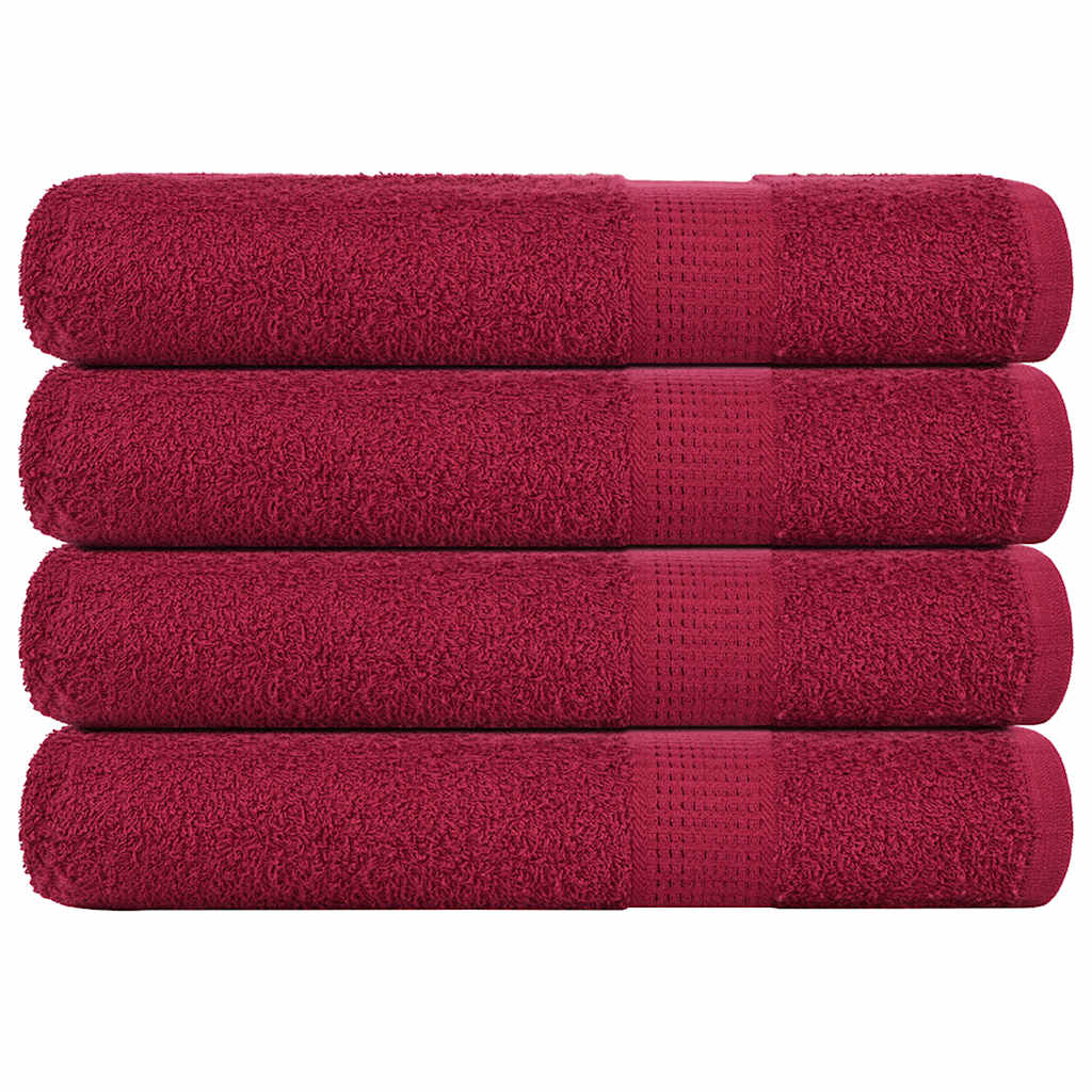 vidaXL Sauna Towels "FROGN" 4 pcs Bordeaux 80x200 cm 360 gsm