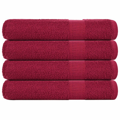 vidaXL Sauna Towels "FROGN" 4 pcs Bordeaux 80x200 cm 360 gsm