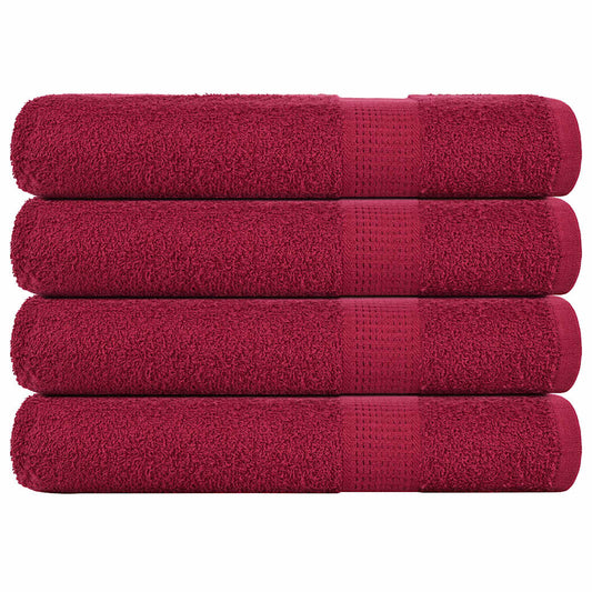 vidaXL Sauna Towels "FROGN" 4 pcs Bordeaux 80x200 cm 360 gsm