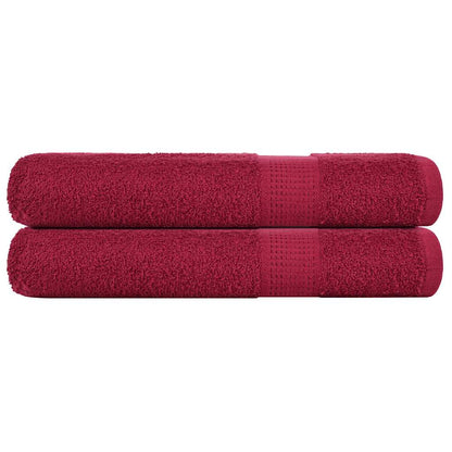 vidaXL Towels "FROGN" 2 pcs Bordeaux 100x200 cm 360 gsm