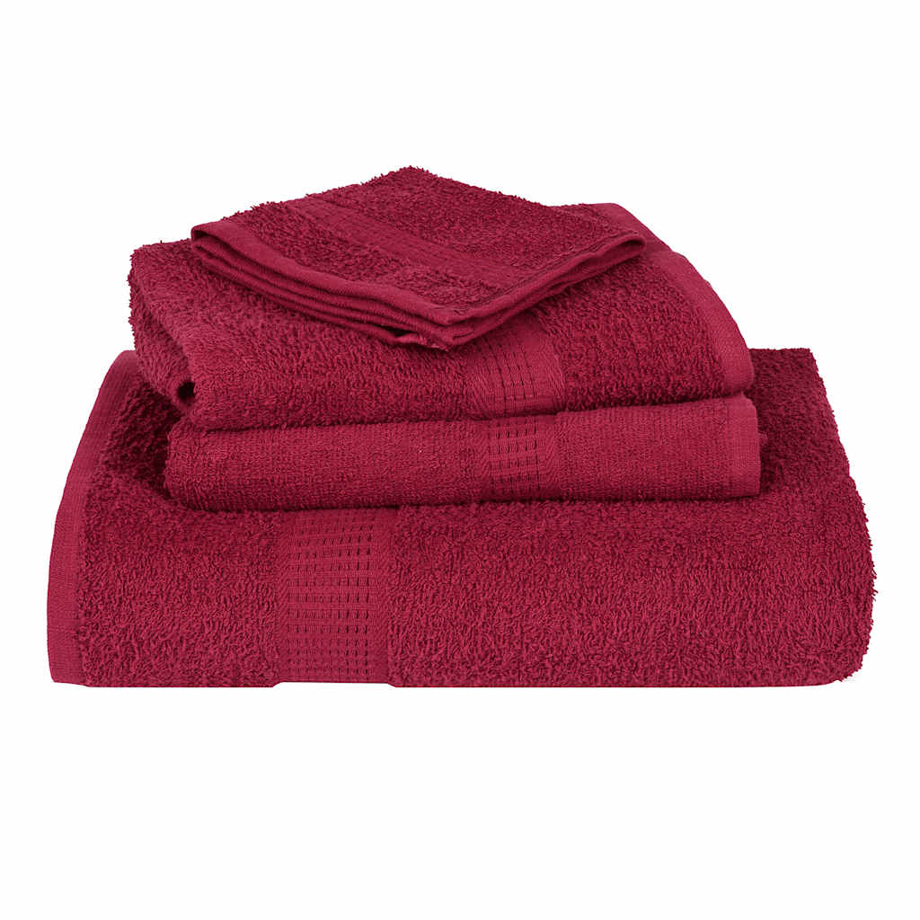 vidaXL Towels "FROGN" 2 pcs Bordeaux 100x200 cm 360 gsm