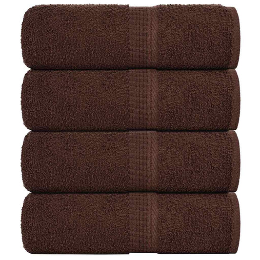 vidaXL Wash Towels "FROGN" 4 pcs Brown 30x30 cm 360 gsm