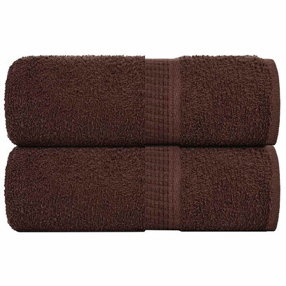 vidaXL Guest Towels "FROGN" 2 pcs Brown 30x50 cm 360 gsm