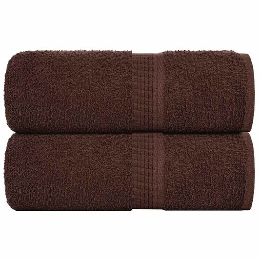 vidaXL Guest Towels "FROGN" 2 pcs Brown 30x50 cm 360 gsm
