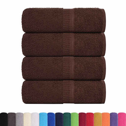 vidaXL Guest Towels "FROGN" 4 pcs Brown 30x50 cm 360 gsm