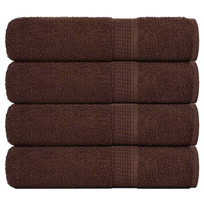 vidaXL Hand Towels "FROGN" 4 pcs Brown 50x100 cm 360 gsm