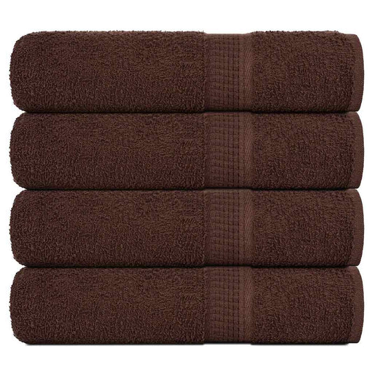 vidaXL Hand Towels "FROGN" 4 pcs Brown 50x100 cm 360 gsm