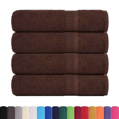vidaXL Hand Towels "FROGN" 4 pcs Brown 50x100 cm 360 gsm