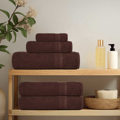 vidaXL Hand Towels "FROGN" 4 pcs Brown 50x100 cm 360 gsm