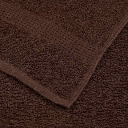 vidaXL Hand Towels "FROGN" 10 pcs Brown 50x100 cm 360 gsm