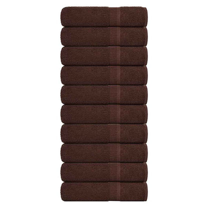 vidaXL Shower Towels "FROGN" 10 pcs Brown 70x140 cm 360 gsm