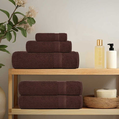 vidaXL Shower Towels "FROGN" 10 pcs Brown 70x140 cm 360 gsm