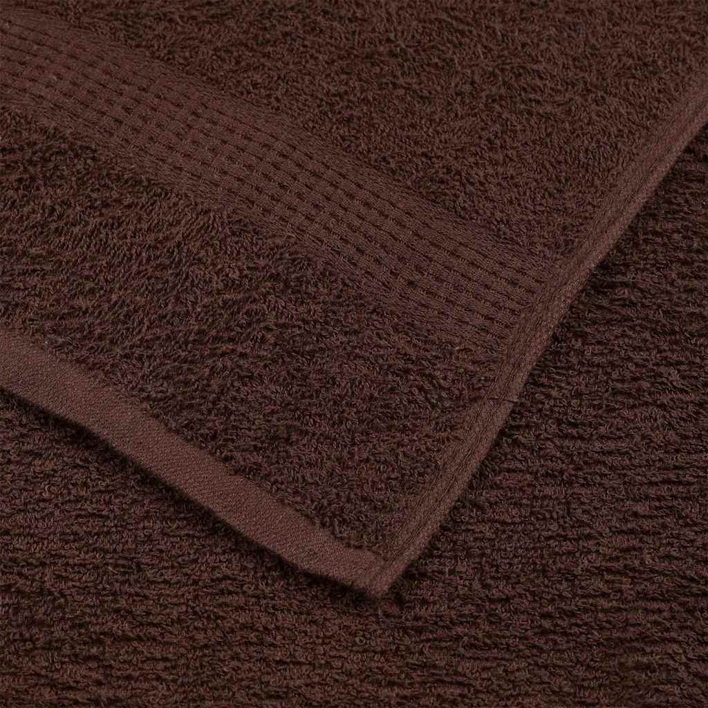 vidaXL Shower Towels "FROGN" 10 pcs Brown 70x140 cm 360 gsm