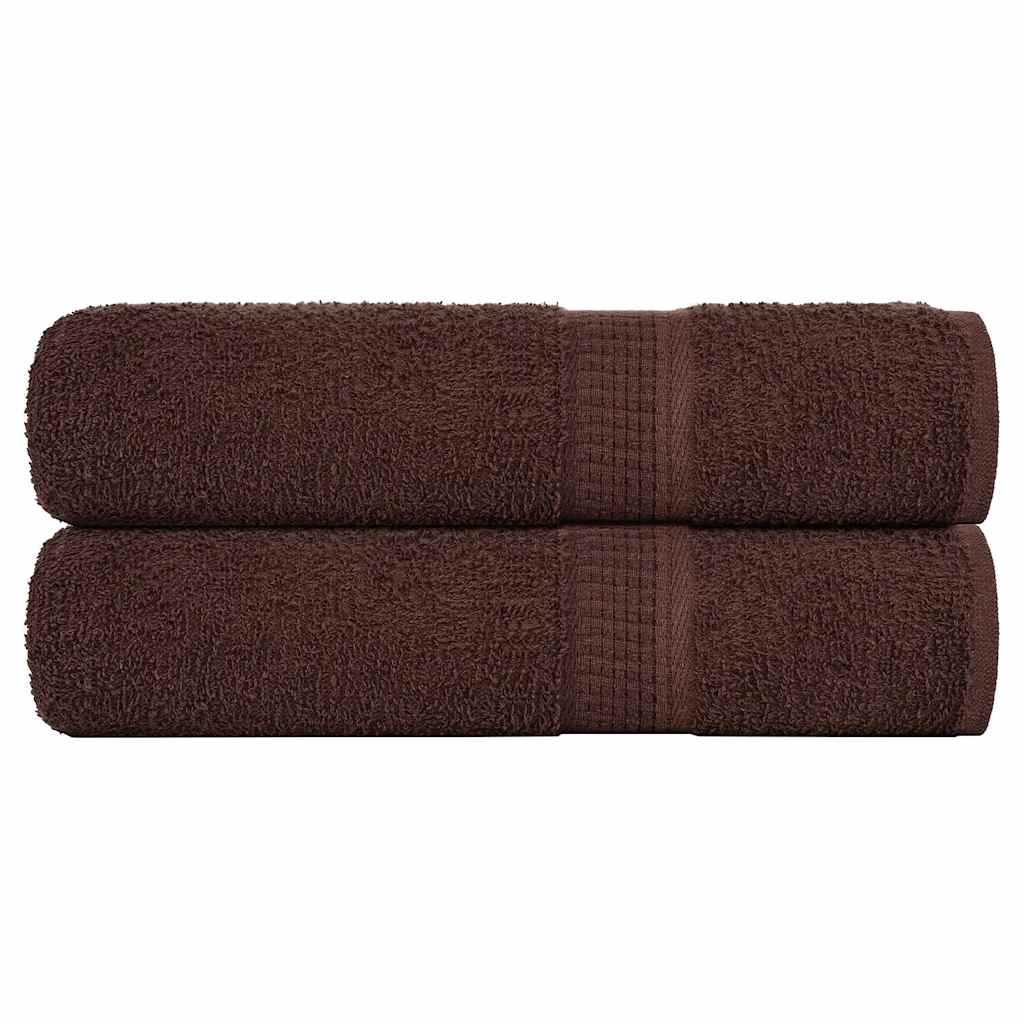 vidaXL Bath Towels "FROGN" 2 pcs Brown 100x150 cm 360 gsm